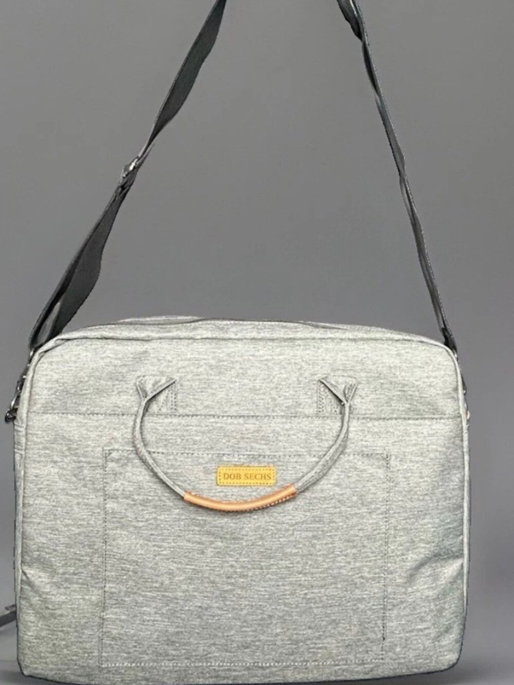 DOB SECHS Gray Laptop Tote Work Bag Organizer Multi-Compartment Business Travel